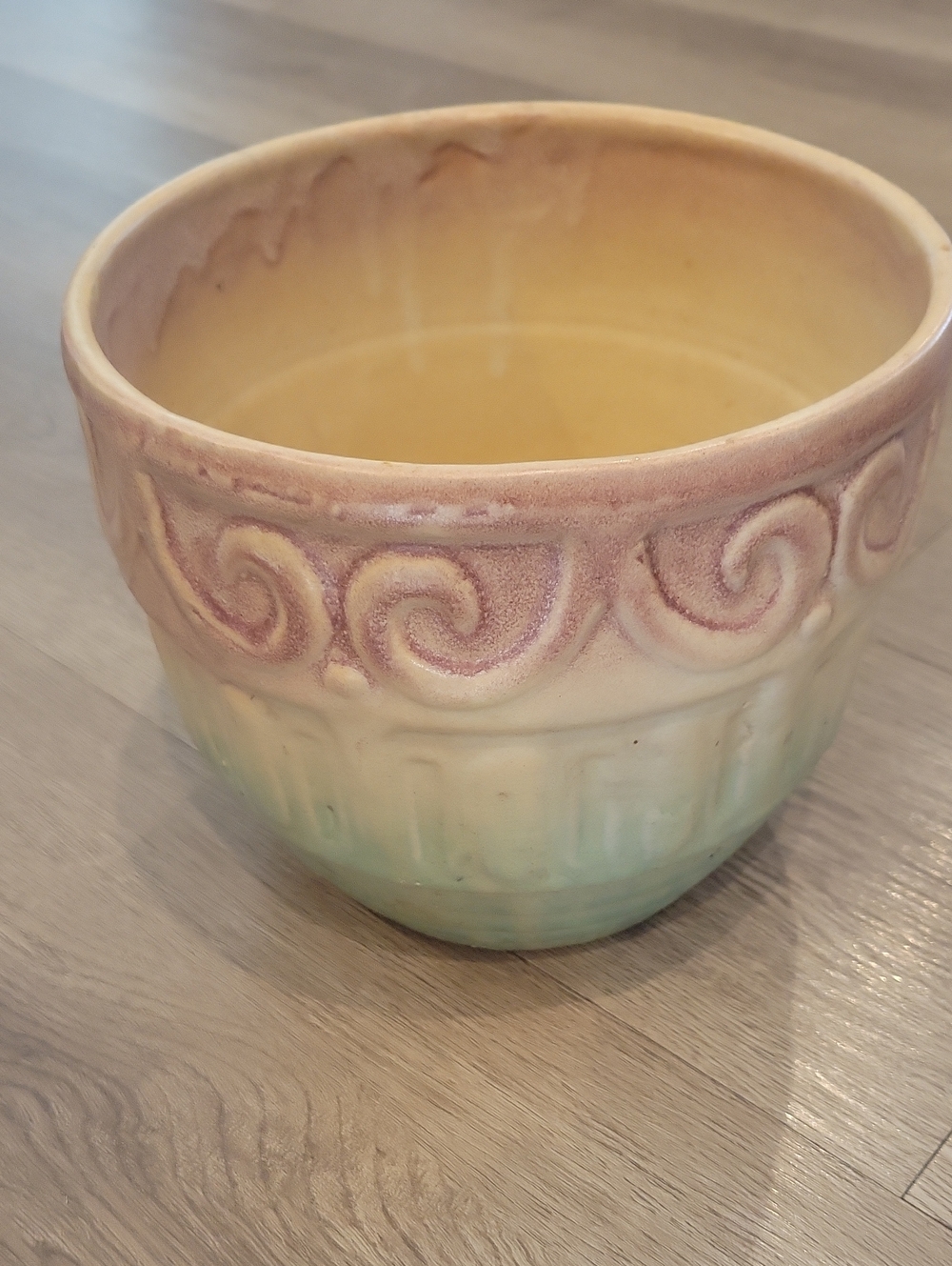 Mccoy Pastel Cream, Pink & Mint Ceramic Vase